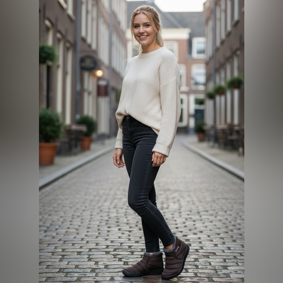 GRACOSY Warm Snow Ankle Boots Women's Size US 6 (China 37) Deep Brown WinterNWOT - Picture 13 of 13